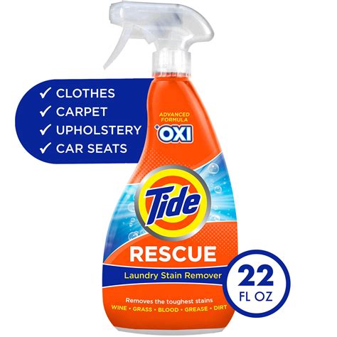 Tide Rescue Plus Oxi Laundry Stain Remover and Carpet Cleaning Spray ...