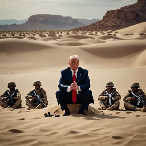 Desert Scene with Donald Trump | Stable Diffusion Online