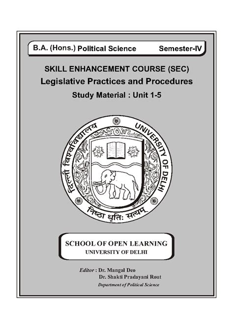 Unit 1-5 Study Notes on Legislative Support in Political Science (SEC ...