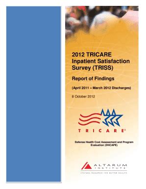 Fillable Online TRICARE Inpatient Satisfaction Surveys (TRISS) - Health ...