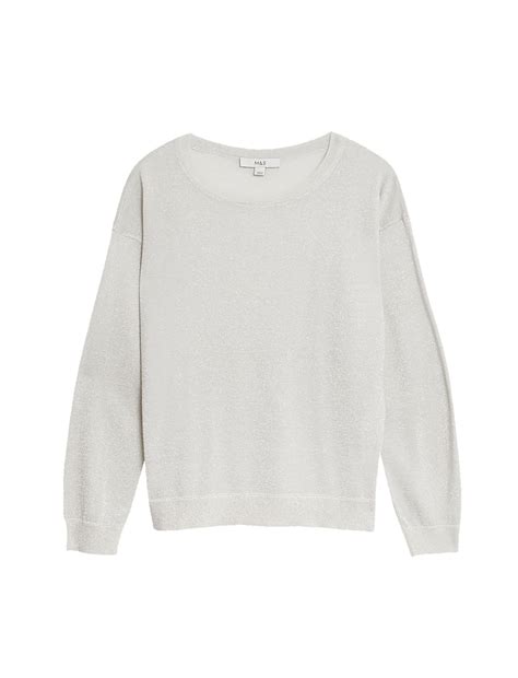 Buy Sparkly Crew Neck Jumper at Marks & Spencer