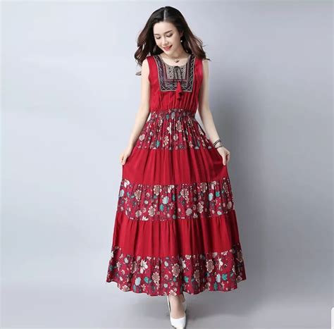 Women Floral Printed Sleeveless Maxi Dress