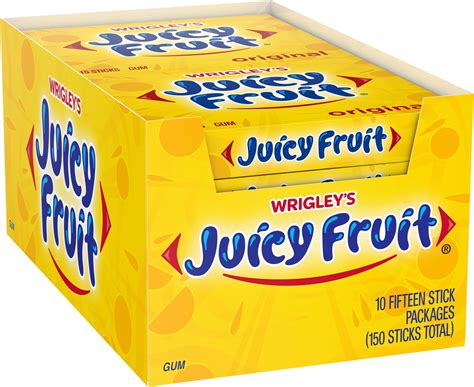 Amazon.com : Wrigley Juicy Fruit Chewing Gum, 15 Stick (Pack of 10 ...