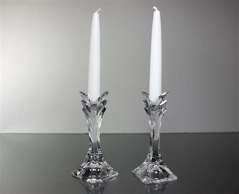 Mikasa Crystal Candlesticks, Deco, Giftware, 5 Inch Tall, Candle ...