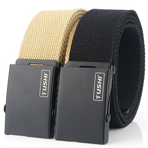 Men’s Belt Tactical Nylon Belts for Men Canvas belt Outdoor Sport Waist ...