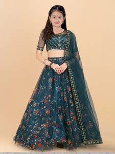 PILUDI Girls Lehenga Choli Ethnic Wear Embellished Lehenga, Choli and ...