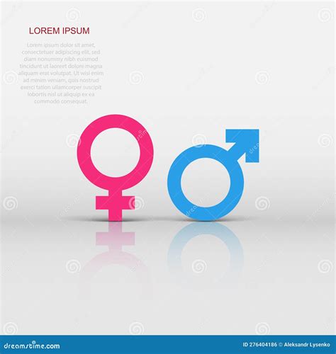 Vector Gender Icon in Flat Style. Men and Women Sign Illustration ...