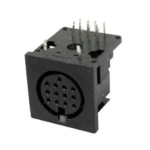 uxcell PCB Mount DIN 13 Terminals Female S-Video Socket Connector ...