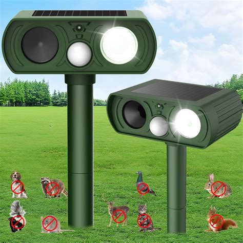 Amazon.com: Solar Ultrasonic Animal Repellent, Deer Repellent Devices ...