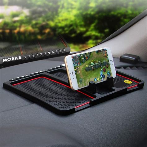 GIRIK Dashboard Tray Mobile Car Holder - Sticky Dash Mat Car Phone ...