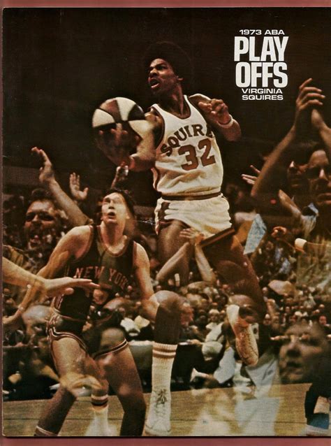 1972-73 ABA Program JULIUS ERVING George GERVIN basketball Virginia ...