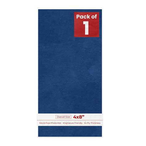 Brooke Blue Suede 4x8 Inch Uncut Mat Board - Blank Sheets, No Opening ...