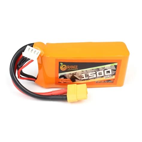 Buy Orange 11.1V 1500mAh 30C 3S LIPO Battery Pack @sumeetinstruments.com