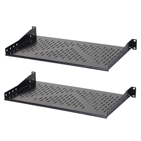 1U Universal Server Shelf Vented Rack Mount Cantilever Shelf 10" Deep ...