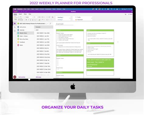 Image result for OneNote Weekly Organizing Tasks