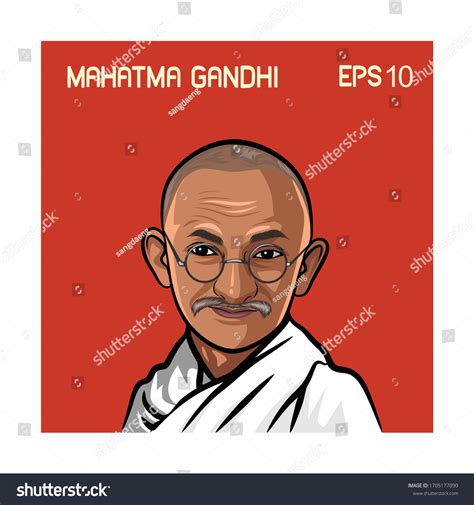 Mahatma Gandhi Cartoon Born October 2 스톡 벡터(로열티 프리) 1705177090 | Shutterstock