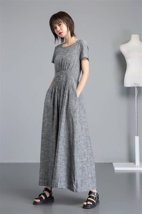 Linen Dress, Linen Maxi Dress, Womens Dress, Long Linen Maxi Dress ...