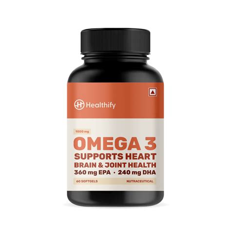 Omega 3 Fish Oil Capsules (1000 mg) | HealthifyStore