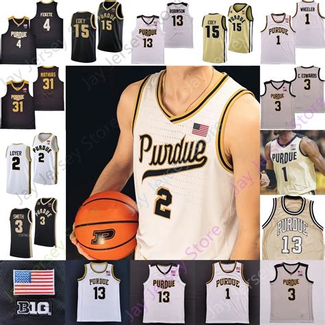 Purdue Basketball Jersey: Official 2024 NCAA College Gear Edey, Loyer ...