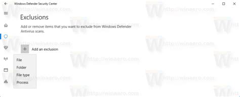 Image result for Add Exception to Windows Defender
