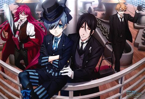 Download Black Butler Cruise Ship Characters Wallpaper | Wallpapers.com