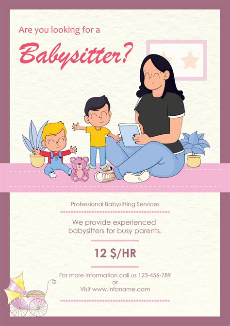 Purple Haven Babysitting Services Template - WordLayouts