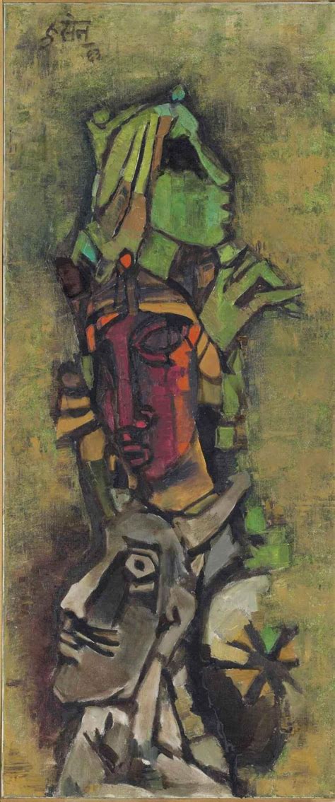 Totem Masks - Posters by M F Husain | Buy Posters, Frames, Canvas ...