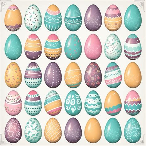 Premium AI Image | A collection of colorful easter eggs with different ...