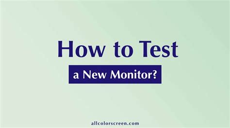 Computer Monitor Quality Test 的图像结果