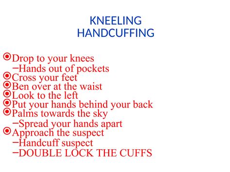 Proper Handcuffing Procedure 的图像结果
