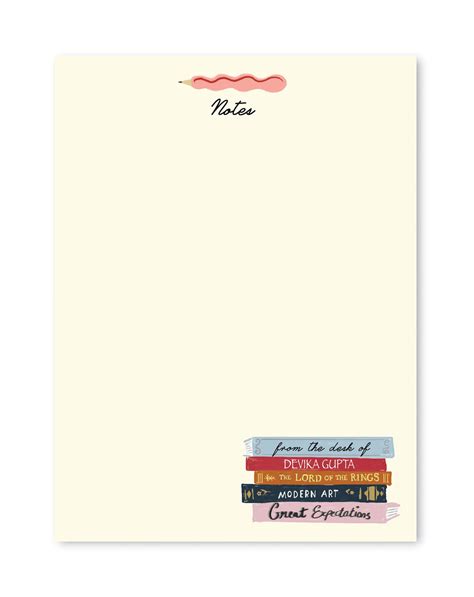 Ink Notes Notepad | Personalised Notepad | Dots and Doodles – Dots and ...