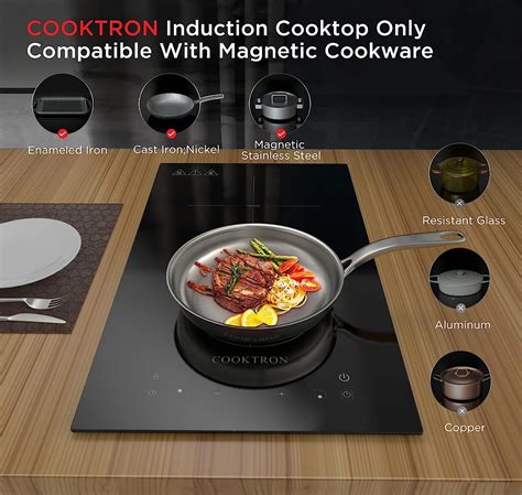 Buy Electric Induction Cooktop,COOKTRON Built-in Electric Stovetop with ...