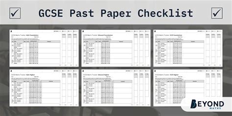 👉 Past Paper Checklist (GCSE)