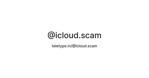 @icloud.scam — Teletype