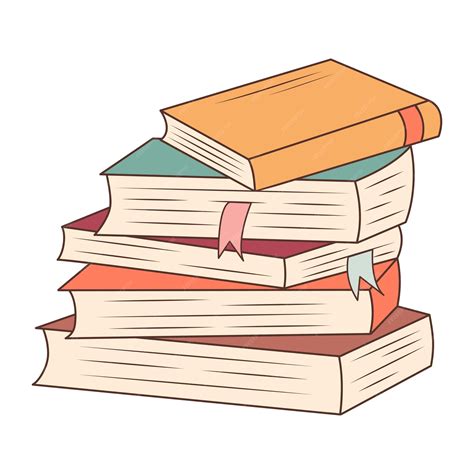 Premium Vector | Pile of books in a flat style isolated on a white ...