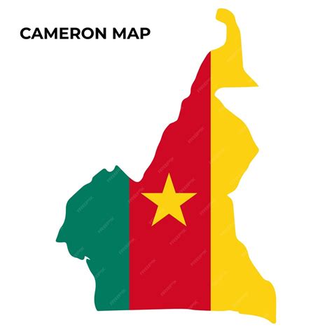 Premium Vector | Cameroon national flag map design illustration of ...