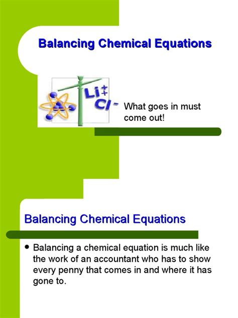Balancing Chemical Equations Using Algebra 的图像结果