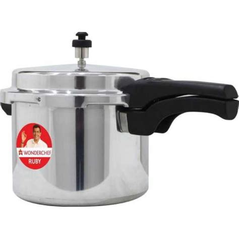 Wonderchef Ruby Aluminium 5L Induction Bottom Pressure Cooker (Outer ...