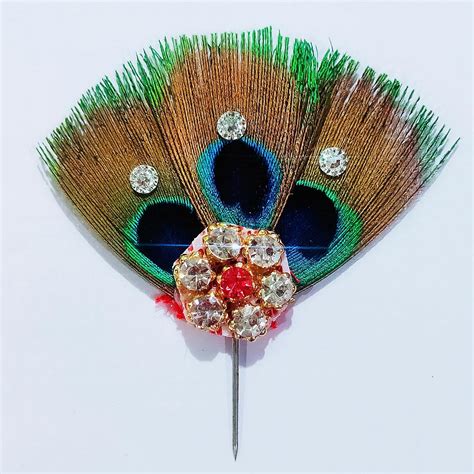 Buy The Kanha Store Pearl Morpankh Multicolor Kalangi with Attached Pin ...