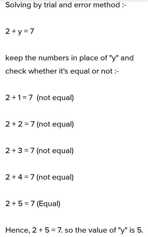 explain trial and error method . and solve this equation by trial and ...