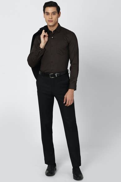 Buy Men Brown Slim Fit Check Full Sleeves Formal Shirt Online - 701873 ...