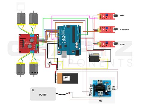 Build Fire Fighting Robot using Arduino – QuartzComponents