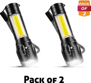 MZ Mini Rechargeable Pocket Torch Light Super Bright ZoomCOB ...