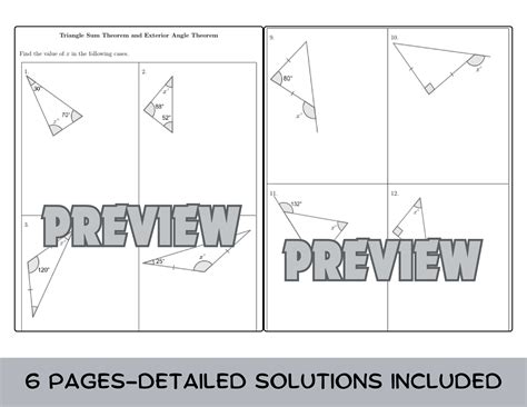 Triangle Sum Theorem Worksheet