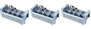 Cambro 8FBNH434151 8-Compartment Flatware Rack, Gray, 1/2 Size (3-(Pack ...