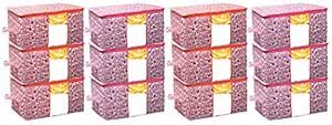 Kuber Industries Leaf Design 12 Piece Non Woven Fabric Underbed Storage ...