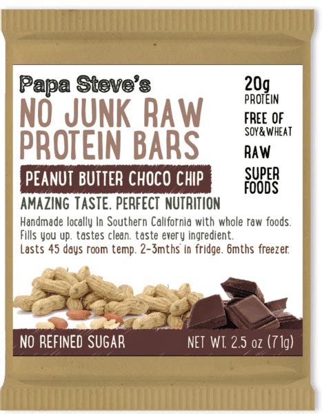 Papa Steves No Junk Raw Protein Bar, Peanut Butter India | Ubuy