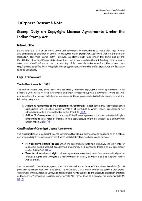 Jurisphere Research Note: Stamp Duty on Copyright Licenses in India ...