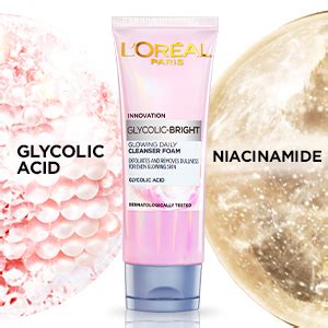 L'Oreal Paris Glycolic Bright Daily Foaming Face Cleanser, 50ml ...