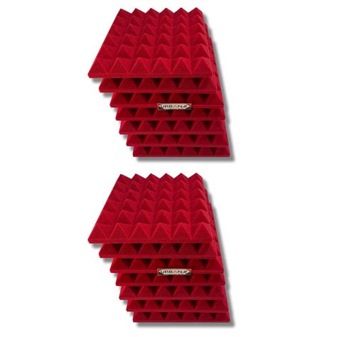 URBAN-X Pyramid Soundproofing Studio Acoustic Foam 1'x1' - 2 Inches 50D ...